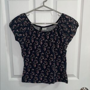 H&M Divided Black Floral Women's Top